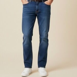Levi's 514 Men's Straight Fit Jeans Blue Wash Stretch Denim‎ W40 X L32 Fit 30